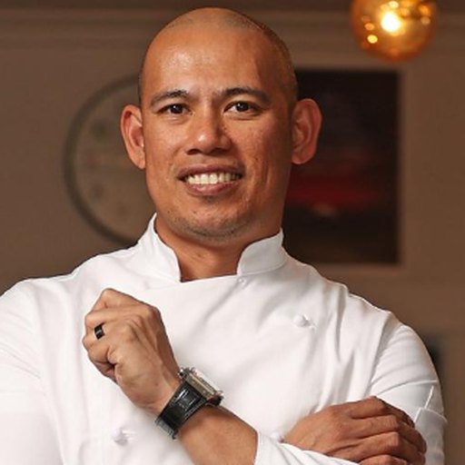 Chef Oliver Buenviaje in his kitchen